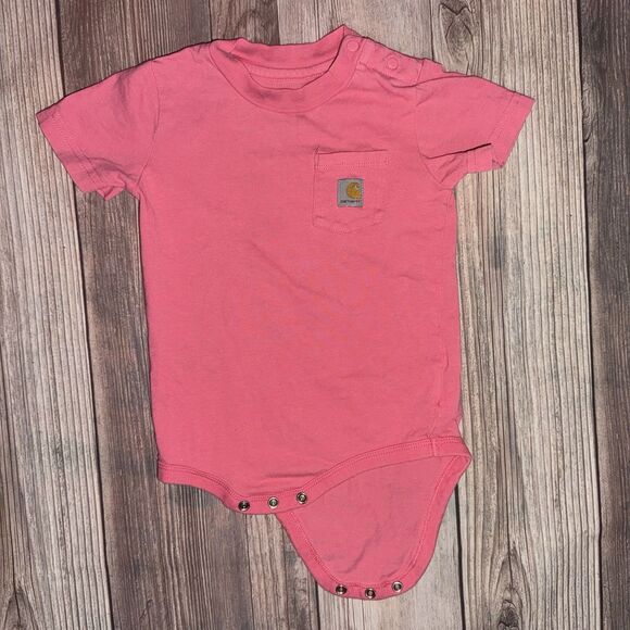 Girls Carhartt 18 Months Pink Bodysuit - Picture 1 of 4